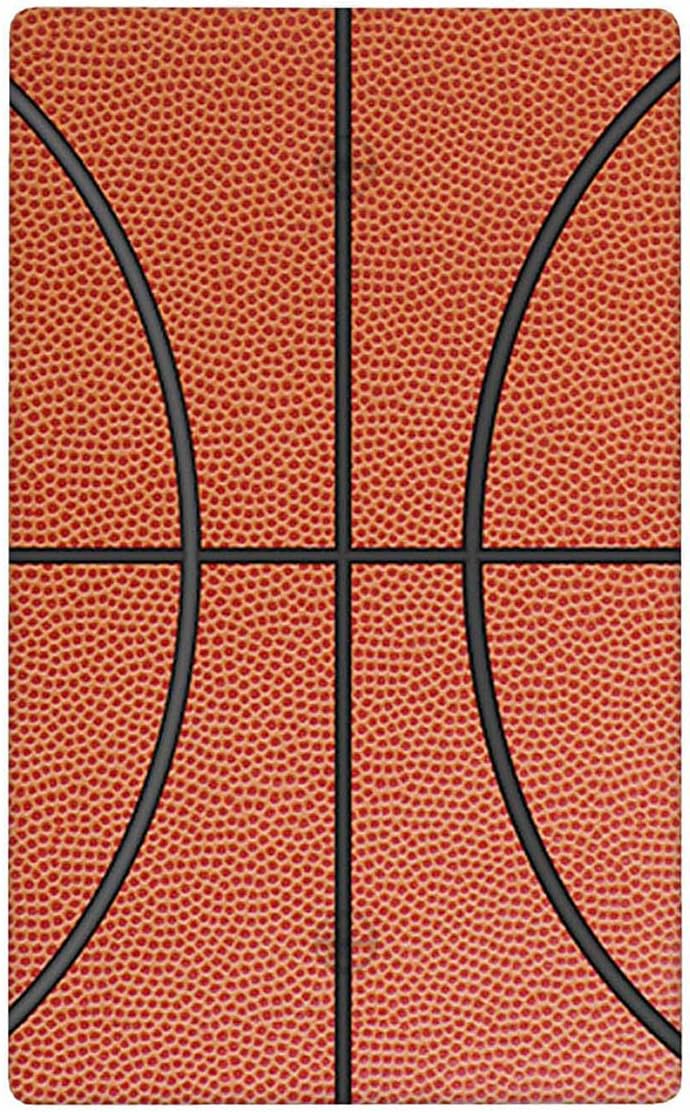 Moslion Basketball Lines Blank Wall Plate Light Switch Covers Black Stripes Ball Game Sports Orange Plug Outlet Cover Home Living Room Decor Office - Image 2